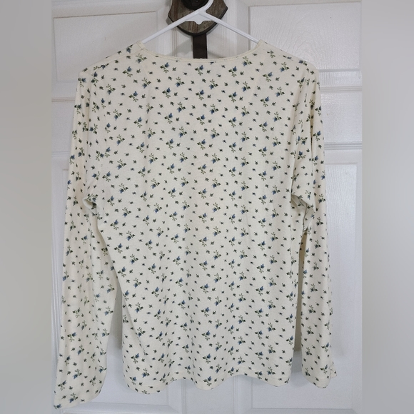 (512) American Living Woman's Long Sleeve Blouse,  Size: Large Color: White - Picture 10 of 12